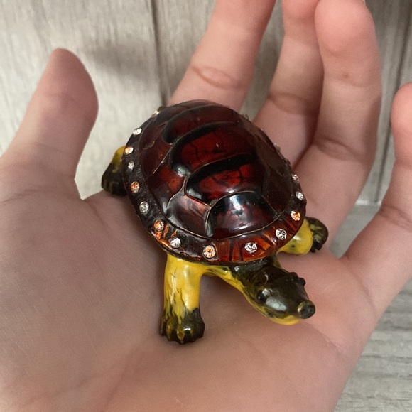 Adorable vintage tortoise enameled ring box - Picture 5 of 5